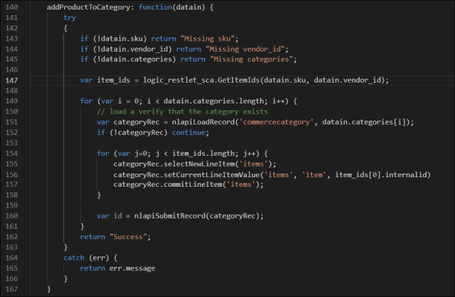 AddItemToCommerceCategory