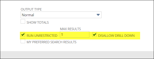 Search Results Limit to One