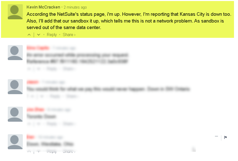 NetSuite Outage December 18, 2022 (2 hours) NetSuite Experiences